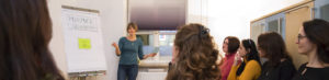 Silke Wolf gibt einen Workshop