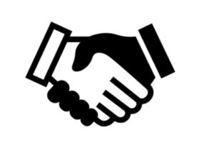 Zwei Hände schütteln sich