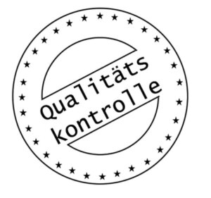Sigel für Qualitätskontrolle